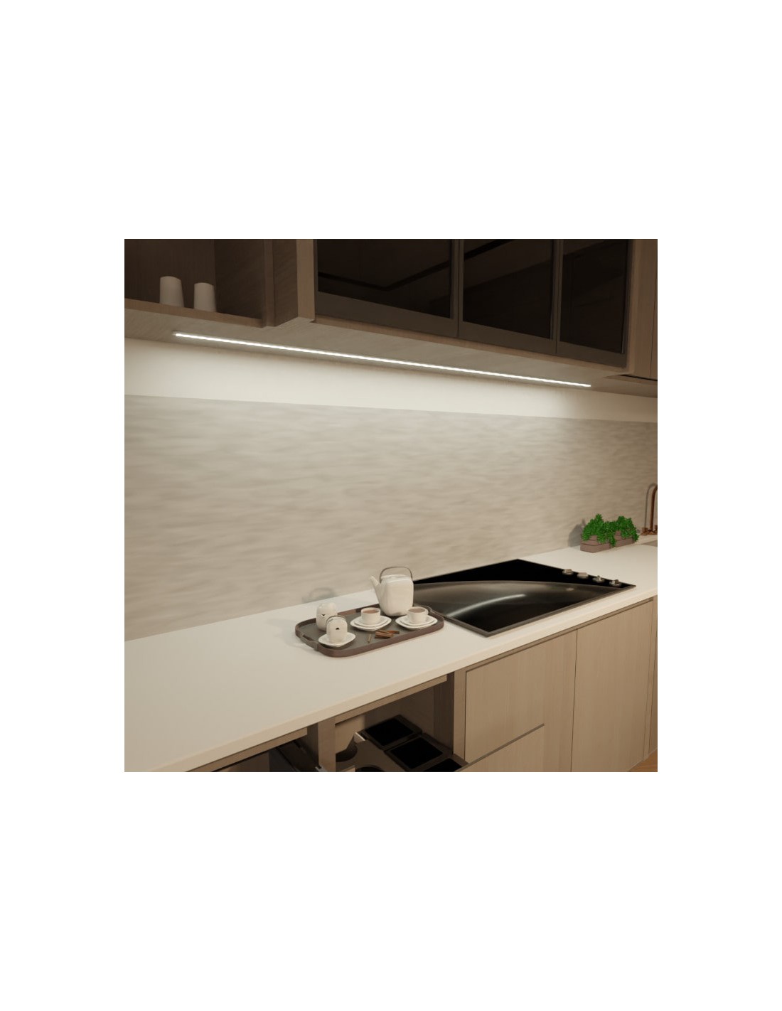 Installer un ruban LED sur des meubles hauts de cuisine