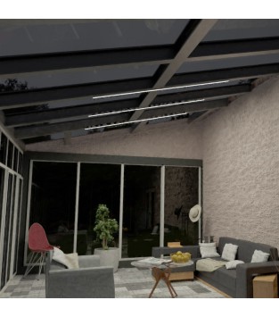 Lot de 3 Réglettes LED Véranda 200cm, Réglette LED Véranda, 991046